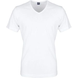 Suitable - Try Now! Suitable T-shirt Wit V-hals Vita - Heren - Maat M - Modern-fit