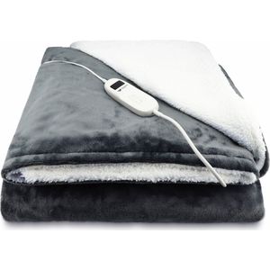 Rockerz Elektrische deken - Warmtedeken - Elektrische bovendeken - 160 x 130 cm - 1 persoons - Kleur: Antraciet