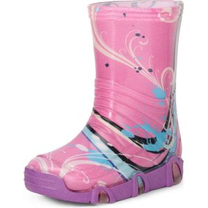 Ladeheid Kinder Regenlaarzen - Rubberen Anti-Slip Zool - PVC - LA-ZT-Szuwarek2020BW - Violett Muster-33 - 33/34