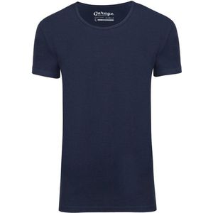 Garage 205 - Bodyfit T-shirt diepe ronde hals korte mouw navy XXL 95% katoen 5% elastan