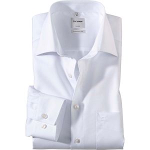OLYMP Luxor comfort fit overhemd - wit - Strijkvrij - Boordmaat: 39