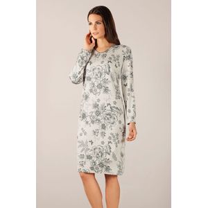 Hajo bloemen dames nachthemd - Grijs - Maat - 36/38