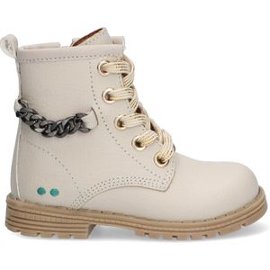 BunniesJR Thijs Trots Meisjes Biker Boots - Beige - Leer - Veters