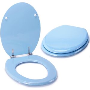 MDF Toiletzitting SEAT-Lichtblauw met Soft-Close Scharnieren toilet seat