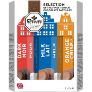 Chocolade droste pastilles 3pack kokers 255gr | Set a 3 rol