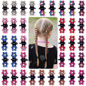 36 Stuks Mini Haarspeldjes Gemengde Kleur Kleine Haarspeldjes Glitter Mini Klauw Clips Kristal Kleine Klauw Clips voor Meisjes Vrouwen Dun Haar Bruiloft Prom