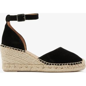 VIA VAI Flora Braid Espadrilles - Met Sleehak - Zwart - Maat 41