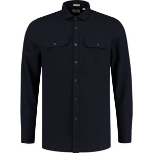 Dstrezzed - Overhemd Flanel Donkerblauw - XXL - Heren - Regular-fit