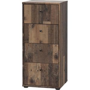 2 commode met 4 laden hout oud vintage decoratie - 386 x 855 x 348 cm