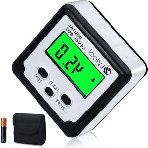 Digitale Waterpasdoos - Mini Hellingmeter met Krachtige Magneet - Achtergrondverlichting LCD Bevel Gauge - Houtbewerking