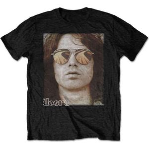 The Doors - Jim Face Heren T-shirt - L - Zwart