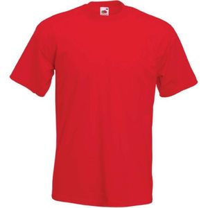 Set van 3x stuks grote maten basic rode t-shirt voor heren - voordelige katoenen shirts - Regular fit, maat: 3XL (46/58)