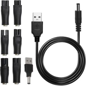Set van 7 opladers voor scheerapparaat, baardtrimmer en tondeuse - geschikt voor HQ8505, 9000, 7000, 5000, 3000, MG5750, 7790, 7770, 7720 en BG5020