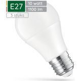 Spectrum LED Lamp E27 10W - 24V - 1100 Lumen - 6000K Koud wit - Helder daglicht - Energiezuinig - 3 stuks