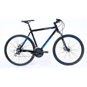 Herenfiets met 21 versnellingen - Racefiets - Stadsfiets 28 inch - Framemaat 45cm - Zwart/blauw