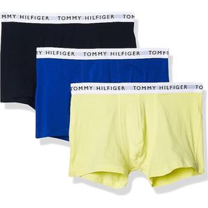Tommy Hilfiger Recycled Essentials trunks (3-pack) - kobalt - geel en donkerblauw - Maat: S