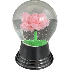 Vienna Original Snow Globe - Sneeuwbol - Roos - Roze - Ø8 cm - hoogte 11,5 cm