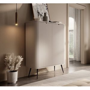 Meubella - Dressoir Zakari - Beige - 103 cm