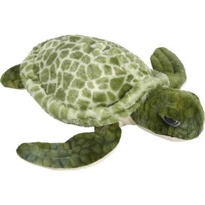 Pluche kleine knuffel dieren Zeeschildpad van 26 cm - Speelgoed schildpadden zeedieren - Leuk als cadeau
