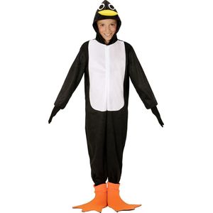 Widmann - Pinguin Kostuum - Pinguin Peter - Jongen - Zwart - Maat 116 - Carnavalskleding - Verkleedkleding