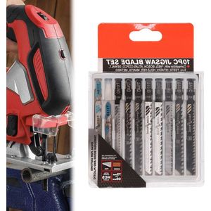 Decoupeerzaagbladenset T-schacht voor hout - Professionele extra lange zaagbladen met accessoires