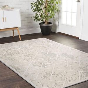 Abstract tapijt voor grote woonkamer modern geometrisch tapijt crème tapijten kortpolig - Gemakkelijk onderhoud slaapkamer tapijten - Anti-slip