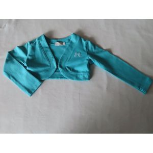 Bolero - Korte gilet - Meisje- Aqua - 6 jaar 116