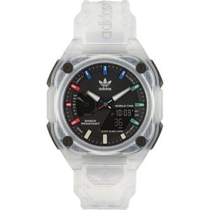 Adidas Originals City Tech One AOST23057 Horloge - Kunststof - Transparant - Ø 45 mm