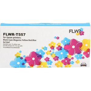 FLWR - Inktcartridge / T557 picturepack / Zwart en Kleur - Geschikt voor Epson