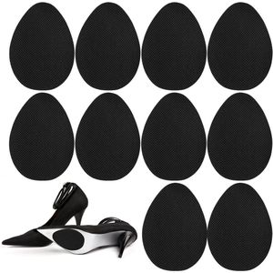 5 paar zelfklevende rubberen anti-slip schoenzoolpads voor schoenvloer en hielen - zwart