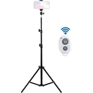 Statief smartphone en camera met telefoonhouder / statief telefoon en camera - 2 meter hoog - inclusief bluetooth afstandsbediening
