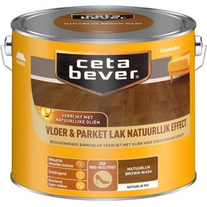 CetaBever Vloer- & Parketlak - Natuurlijk Effect - Brown Wash - 2,5 liter
