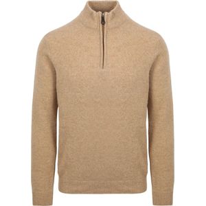 Suitable Half Zip Trui Wol Beige - Maat 3XL - Heren - Schipperstrui