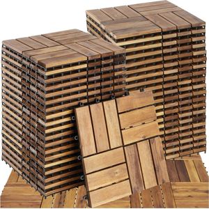 Tuintegels - 40-Delige Set - Hout - Acaciahout - Mozaïekdesign