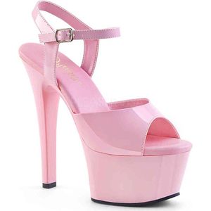 Pleaser - ASPIRE-609 Sandaal met enkelband, Paaldans schoenen - Paaldans schoenen - 39 Shoes - Roze
