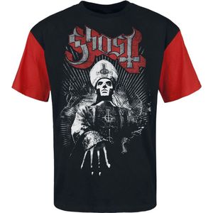Ghost Priest T-shirt zwart-rood M Katoen Heren - Band merch, Bands