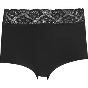 Kanten modal taille slip dames - Hoge kanten dames onderbroek - 46 - Wit