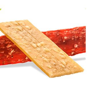 Ossobello-rice strips-100 stuks-vegetarische hondensnacks bordeaux