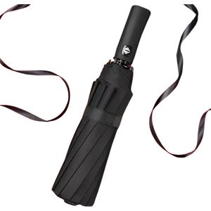 Nivard Moderne Stormparaplu - Opvouwbaar - Windproof Paraplu - Stormproef - Automatisch Uitklapbaar - Umbrella - Met Knop - Zwart