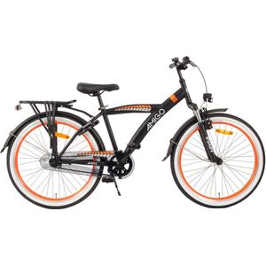 AMIGO - Roady - Kinderfiets - Zwart/Oranje - 26 Inch - Verende Voorvork
