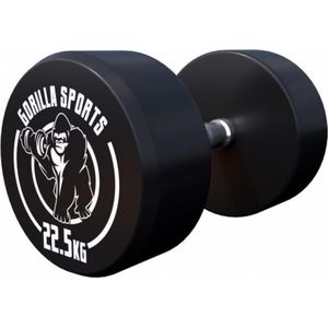 Gorilla Sports Dumbbell - 22,5 kg - Halter - Vaste dumbell - Gietijzer