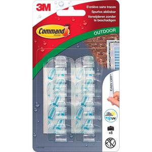 3M Command TM Outdoor-lichtclips Transparant Inhoud: 8 stuk(s)