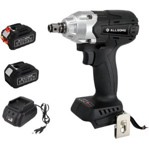 Slagmoersleutel - Accu Slagmoersleutel - Gereedschap - Moersleutel - 21V - 3-Snelheden - 22mm huls - voor 18V Makita Lithium Batterij - met één Batterij