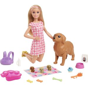 Barbie met Hond en Puppy's - Barbiepop