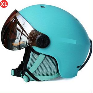 Skihelm - Met Vizier - Ski Gadgets - Dames - Heren - Wintersport - Ski - Blauw - Maat XL