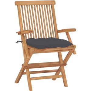 vidaXL Tuinstoelen - 2 stuks - Teakhout - Inclusief kussens Tuinstoelen Set - Teak Hout - Buitensteun - Lounge Stoel - Tuinset