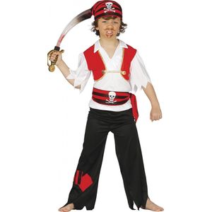 Fiestas Guirca Piratenpak Jongens Polyester Rood Mt 10-12 Jaar