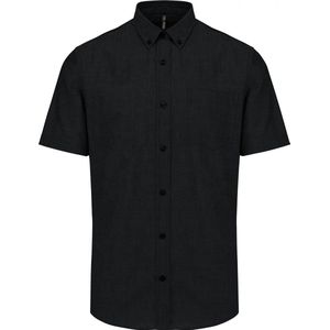 Overhemd Heren XXL Kariban Korte mouw Black 70% Katoen, 30% Polyester