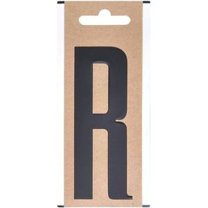 Letter sticker R zwart 10 cm
