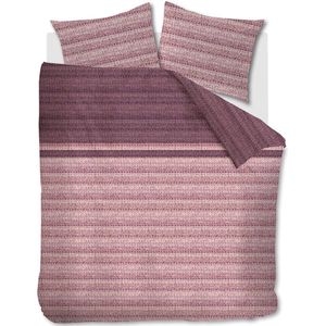 Beddinghouse - Katoen Mauve Pink Gestreept - BE321972 - B 200 x L 200 cm/B 200 x L 220 cm - 2-persoons -